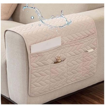 Miecoae Copri Braccioli Universale Copribraccioli Velluto Divano Antiscivolo Copridivano Poltrona con per Poltrone Fodere Morbide Mobili Protezione Braccio Copripoltrona Salvadivano(Beige)