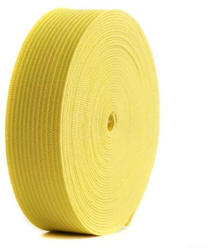 Bandas elásticas de 5 m x 2 cm para costura, prácticas bandas de goma para prendas y manualidades (amarillo)