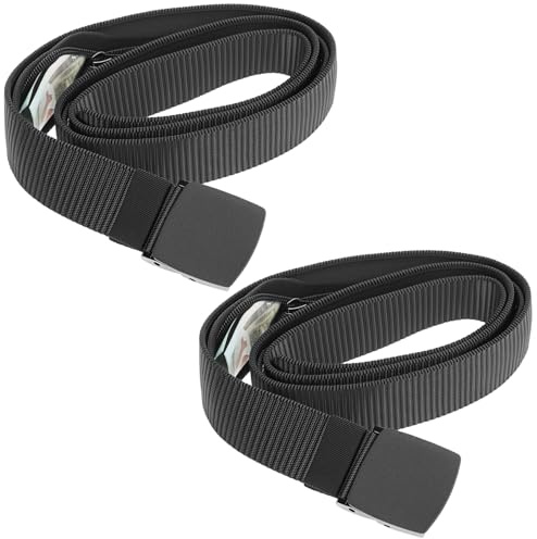 QWORK® Ceinture porte-billets avec compartiment caché, porte-monnaie antivol, pour jogging, voyages et activités de plein air