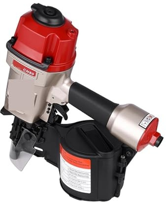 Druckluftnagler CN80 Palettenherstellungs-Coilnagler For Dachverkleidungsbretter, Holzarbeiten, Möbelummantelungswerkzeug, Pneumatische Rollennagelpistole Dekorations- und Bastelprojekte