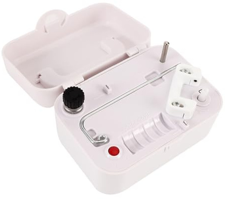 Enrouleur de fil électrique avec poignée, enrouleur de câble automatique portable pour alimentation USB ou pile AA, 7,2 W ABS + bobine en alliage avec clip en métal, blanc (type à induction)
