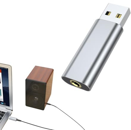 Adaptateur Audio USB Externe - Carte Son de Casque 3,5 mm, convertisseur | stéréo Plug-Play, interface audio portable compacte | Accessoire universel pour ordinateur portable sans pilote pour, streami