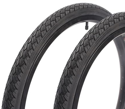 Kujo One 0 One A 24 pulgadas x 1,75 – Juego de neumáticos de bicicleta – 27 TPI – Neumáticos de alambre – Negro – 47 – 507 – Par de neumáticos City Trekking