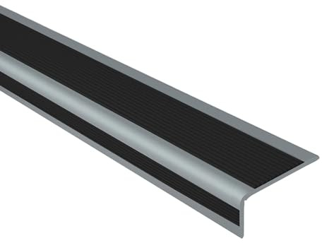 Listello di protezione in plastica flessibile, Listello Angolare Profilo per Bordi Scale, Profilo Antiscivolo Bordo Scala, in diversi colori e dimensioni(Black gray,5 * 2.5cm)