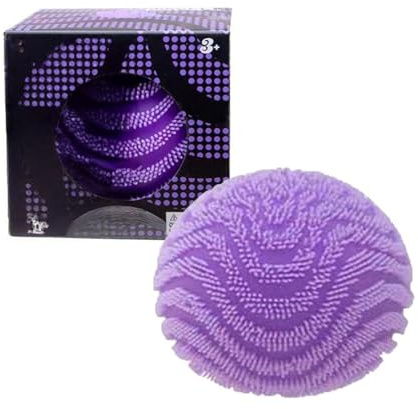 Fuzz Ball Fidget Stress Toy Squishy Wellenförmige Erhabene Partikel Flauschiger Ball Anti Stressball Sensorisches Spielzeug für Erwachsene Angstlinderung Fidget Toys Squishies für Erwachsen (Lila)