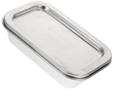 Gadpiparty Mantequera Hogar de Acero Inoxidable 304 con Tapa Plateada, Almacenamiento Seguro y Conservación a Baja Temperatura para Cocina