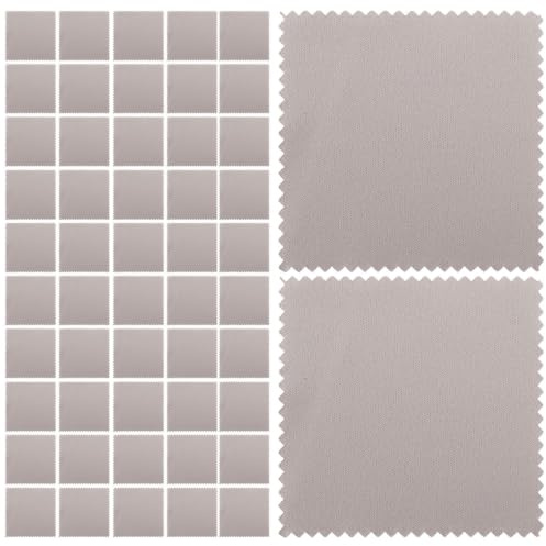 HAPINARY 50 chiffons en daim 8x8cm pour bijoux argentés et argenterie, nettoyage et portable, adaptés pour entretien de bijoux et argenterie dans la maison