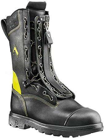 HAIX Fire Flash Gamma Botte à lacet et glissière avec une protection anti-coupure classe 2. noirUK 6.5 / EU 40