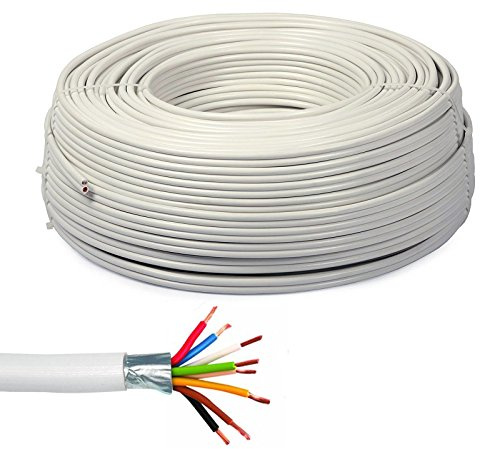 Matassa Cavo Bobina 100 Metri Schermato per Allarme Antifurto 2x0,50 + 6x0,22