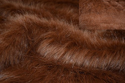 StoffBook rotbraun Kunstfell Pelzstoff, Kuschelfell, Zottelfell, Teddyfell, weiches Fellimitat für Nähen, Dekoration, Kostüme, Kuscheltiere, DIY, Webpelz, Plüschstoff Stoff, d186