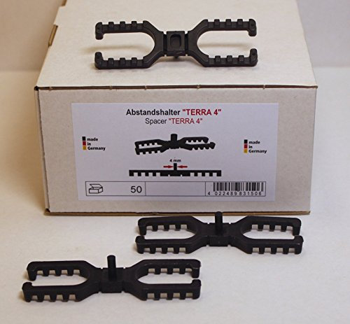 Terra 4 Abstandshalter mit 4 mm Dorn für Terrassendielen Distanzhalter Abstandhalter von 50-1000 Stück wählbar (800)