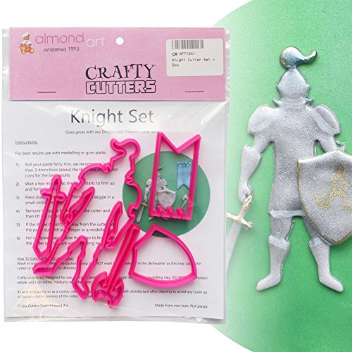 Medieval Knight Cutter Set - 5pc - Cake Decoration & Cupcake Topper Cutters