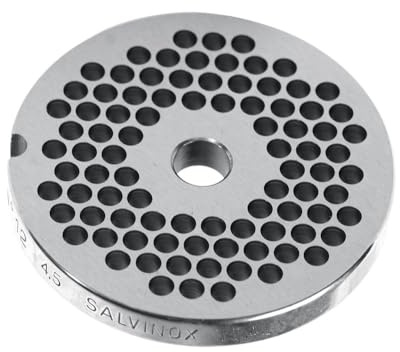 HENDI Disque Perforé pour Hachoir à Viande No. 22, Trous Ø8mm, Pièce Détachée pour Machine 282007, Plaque de Coupe Professionnelle, Ø82mm, Acier Inoxydable