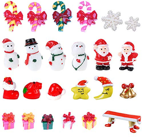 Noël Miniature Ornament Kits Mini Style De Noël Figurines Père Noël Arbre De Noël Mignon Dessin Animé De Noël Décor pour La Maison Garden Party Decor Bureau Décoration Style B