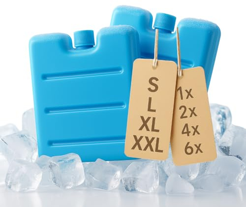 PILIX Kühlakkus für Kühltasche | Größen S-L-XL-XXL | Kühlakku Flach | Kühlpads für Kühltasche | Kühlplatten für Buffet | Flache Kühlakkus für Kühlbox Lebensmittelecht