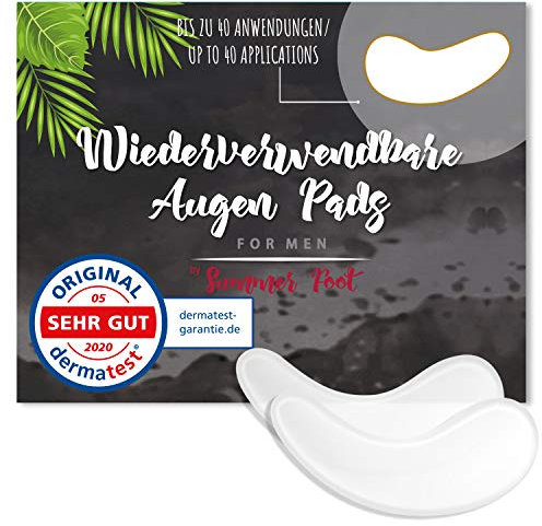 Pad per occhi riutilizzabili, dermatologicamente testati, anti-invecchiamento contro le borse sotto gli occhi, anti-pieghe, cuscinetti in silicone riutilizzabili, per la cura degli occhi, (Men