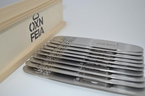 OXNFEIA® Feuerzangen 10 Stück - Feuerzangenbowle Set ideal für Glühwein in der Winterzeit - Feuerzange Zuckerzange - Zange für Feuerzangenbowle rostfrei, stabil & hochwertig aus Edelstahl