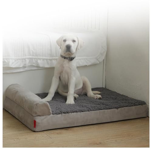 MeLtor Hundematte, mit Eierförmiger Kistenschaum Hundebett Orthopädisch, rutschfeste Unterseite, Bezug Abnehmbar Waschbar Hundekissen,style2-XXL(51.2×36.6×4in)