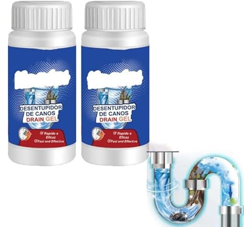 Desodorante para desatascar inodoros,potente agente de dragado de tuberías,eliminador de obstrucciones de fregadero,limpiador de desagües de cocina,agente de dragado de tuberías completo (2pcs)