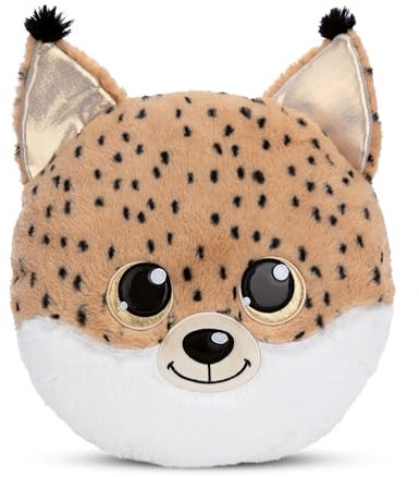 NICI cojín de Peluche GLUBSCHIS Lince Lenzo 32 x 32 cm - cojín de Peluche para bebés y niños pequeños, cojín Infantil para niños y niñas - 61369