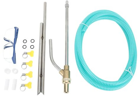 Jiawu Pressure Washer Sandblasting Kit, 5000 PSI Wet Sandblaster Attachment, 1/4 Quick Disconnect Sand Blaster with Replacement Nozzle, Goggles, Fit for Abrasive Cleaning, Painting