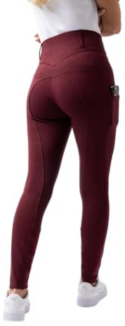 HORZE Reithose Damen Mira, Reitleggings mit Handytasche und Vollbesatz