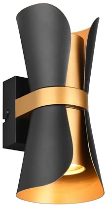 Trio Leuchten Wandleuchte Coat 218600280, Metall Schwarz matt, exkl. 2x GU10 |