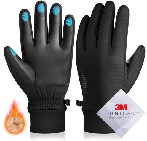 SIMARI Winterhandschuhe Herren Damen Thermo wasserdichte Warme Touchscreen Fahrradhandschuhe Snowboard Ski Outdoor Anti-Rutsch Winddicht Laufen Wandern Plüsch Winter SMRG108