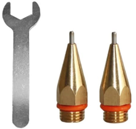Pistola per colla a caldo per lavori artigianali, Ugello for pistola for colla a caldo 2 pezzi Diametro di apertura Ugello for colla a caldo 1.0X40mm Ugello in rame con chiave for ugello intercambiabi