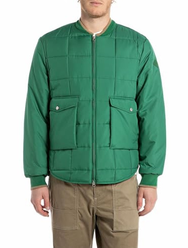 Replay Men's M8478 Jacket, 864 Ivy Green, XS