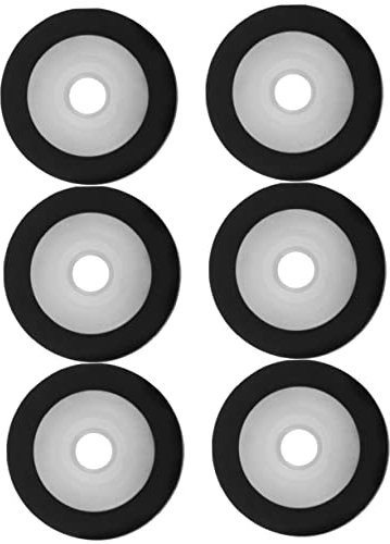 CAXUSD 6pcs Rubber Pressure Pulley Bearing Wheel for Recorder Cassette Deck Audio Parts Replacement