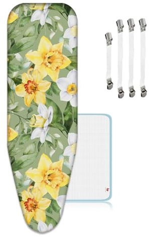 ZJBKX Bügelbrettbezug, XXL, Universal größe Bügeltischbezug, Extra Lage, 160 x 60 cm, Schöner Ersatz mit 4 Bügeltischspanner