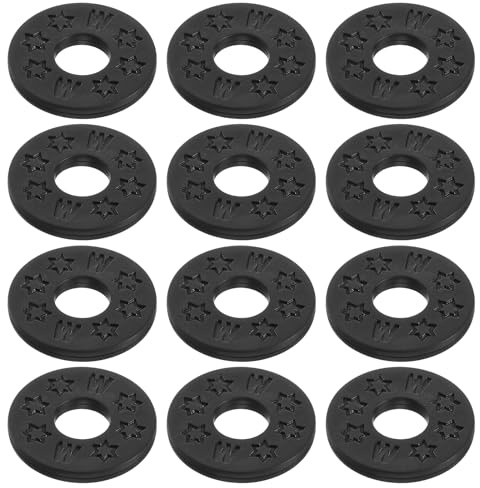 Gitarren Gurt Schlösser 12 Stück, Schwarz Gitarrengurt-Sicherungen, Silikon-Gitarrengurt-Halter, Robuste Gurtblöcke Gitarrenschutz, Gitarrengurt Sicherung