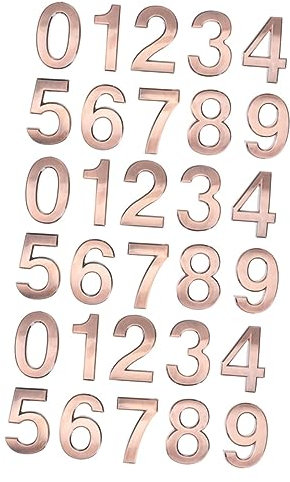 DIYEAH 3 Set Placca Del Numero Della Porta Placche Casa Adesivo Riflessivo Indirizzo Davanti Numeri Di Edifici Commerciali Targhe Con i Numeri Delle Porte Targa Con Numero Civico Plastica