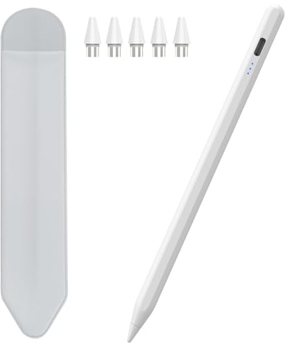 Stylet iPad 10&11e Génération Stylet Tablette iPad pour iPad 2018-2025 Pencil iPad Stylo iPad avec Rejection de la Paume Tactile Haute Précision Convient pour iPad 6/7/8/9/10/11,Air 3/4/5,Mini 5/6