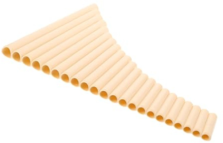 UPKOCH Traditionelle Panflöte Beiger Klangkörper Linkshändig oder Rechtshändig Spielbar in G-dur mit 22 Pfeifen aus Kunststoff für Musikunterricht und Klassische Aufführungen
