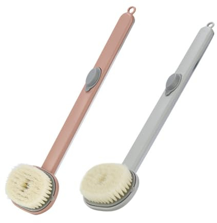 ABOOFAN Cepillo De Ducha Para La Espalda Con Dispensador De Jabón Cepillo Exfoliante De Mango Largo Para El Cuerpo 2 Piezas Para Limpiar La Espalda Y Usar En La Ducha