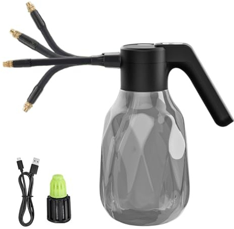 Botella Pulverizador Eléctrico - Herramienta De Limpieza Portátil 2 L | Pulverizador De Agua Eléctrico Para Una Fácil Limpieza De Césped, Patio, Coche Y Jardín, Flores, Verduras