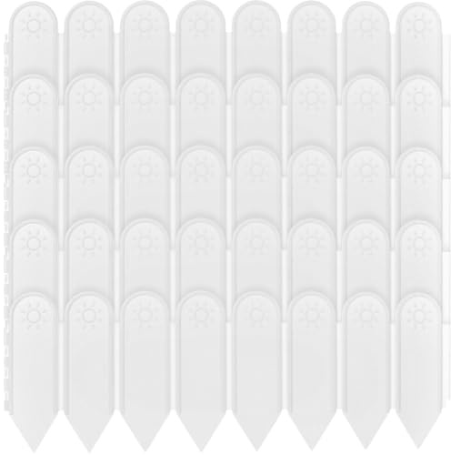 BAZEITFLOW Kunststoff Gartenzaun 5 Stück 15cm Hoch 2m lang Raseneinfassung Gartendekor Zaunelement für Beet und Pflanzen Schutz im Außenbereich