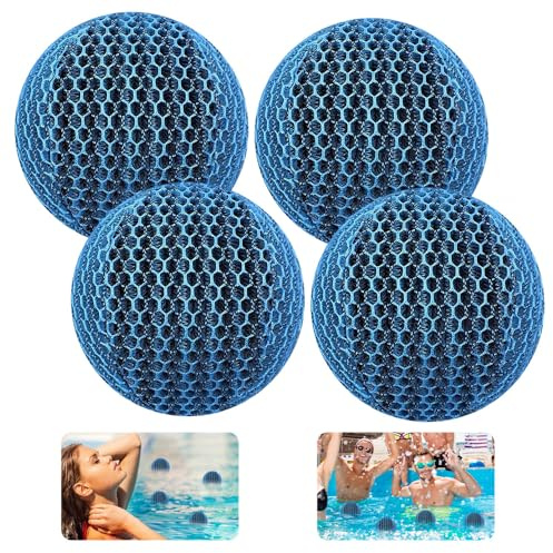 LYPPUL 4 pezzi Hot Tub Pool Scum Absorber-7 cm, schiuma riutilizzabile per eliminare palline di spugna, assorbitore di olio, schiuma idromassaggio per piscina e spa, accessori per vasca idromassaggio