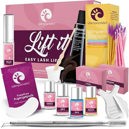 Wimpernlifting Set PRO. Lifting Kit & Wimpernfarbe im Set. 4 Farben (Braun)