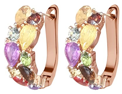 QHQQXN Örhängen för kvinnor, Silicone Hoop Örhängen Färg Strassörhängen Tunna Dangle Silver Eleganta Strassörhängen Bröllop Dam Accessoarer Smycken Örhängen För Örhängen Set för flera