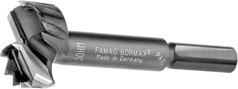 FAMAG 4-teiliger Bormax Hartmetall-Forstnerbohrersatz D=35,40,45,50mm im Holzkasten