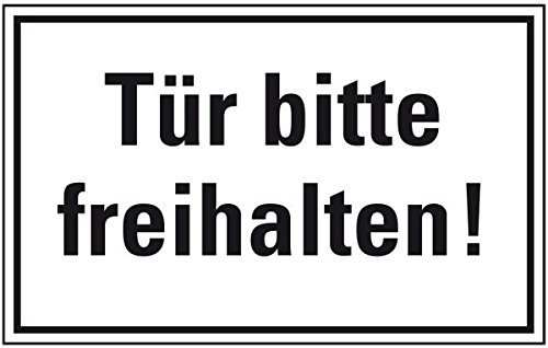 LEMAX® Türhinweisschild Tür bitte freihalten!, Folie, selbstklebend, 150x100mm