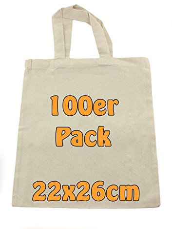Cottonbagjoe | 25 kleine Apothekertaschen | perfekt zum Bemalen | mit Henkel |Jutebeutel | Geschenktasche | unbedruckt | Bauwolltasche | DIY | 22x26cm | kleine Stofftasche zum Basteln