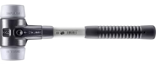 SIMPLEX-Schonhammer, TPE-mid; mit verstärktem Tempergussgehäuse und Fiberglasstiel | D=60 mm | 3703.060