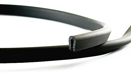 EUTRAS [10 m] KSO4004 - Protection d'arêtes Noir 0,4-1,5 mm - protège et adoucit Les arêtes - pour tôles et portières de Voiture - Top pour Les virages et Les courbures - Top qualité Made in Germany