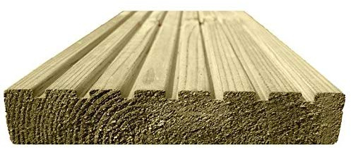 Ruby 123mm x 33mm Treated Wooden Decking Boards 2.4M (10)