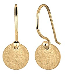 Elli Ohrringe Damen Ohrhänger Geo Plättchen Minimal Trend Matt in 925 Sterling Silber
