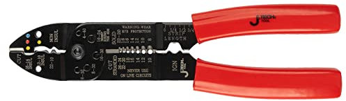 Jetech 8 inch (200mm) Wire Stripper (10 pack) with Integrated Wire Cutter, 7 Fixed Stripping Positions